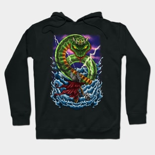 Ragnarok Showdown: Thor vs Jormungandr Design Hoodie